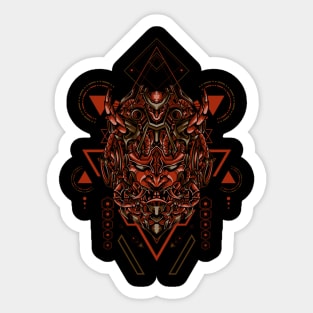 Oni mecha mask Sticker